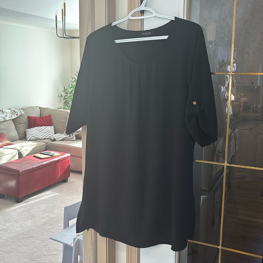 Eclipse XL black tunic dress